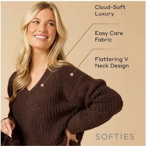 Softies Marshmallow Waffle Lounge Set Small Hoodie+Jogger Waffle Knit Sleep